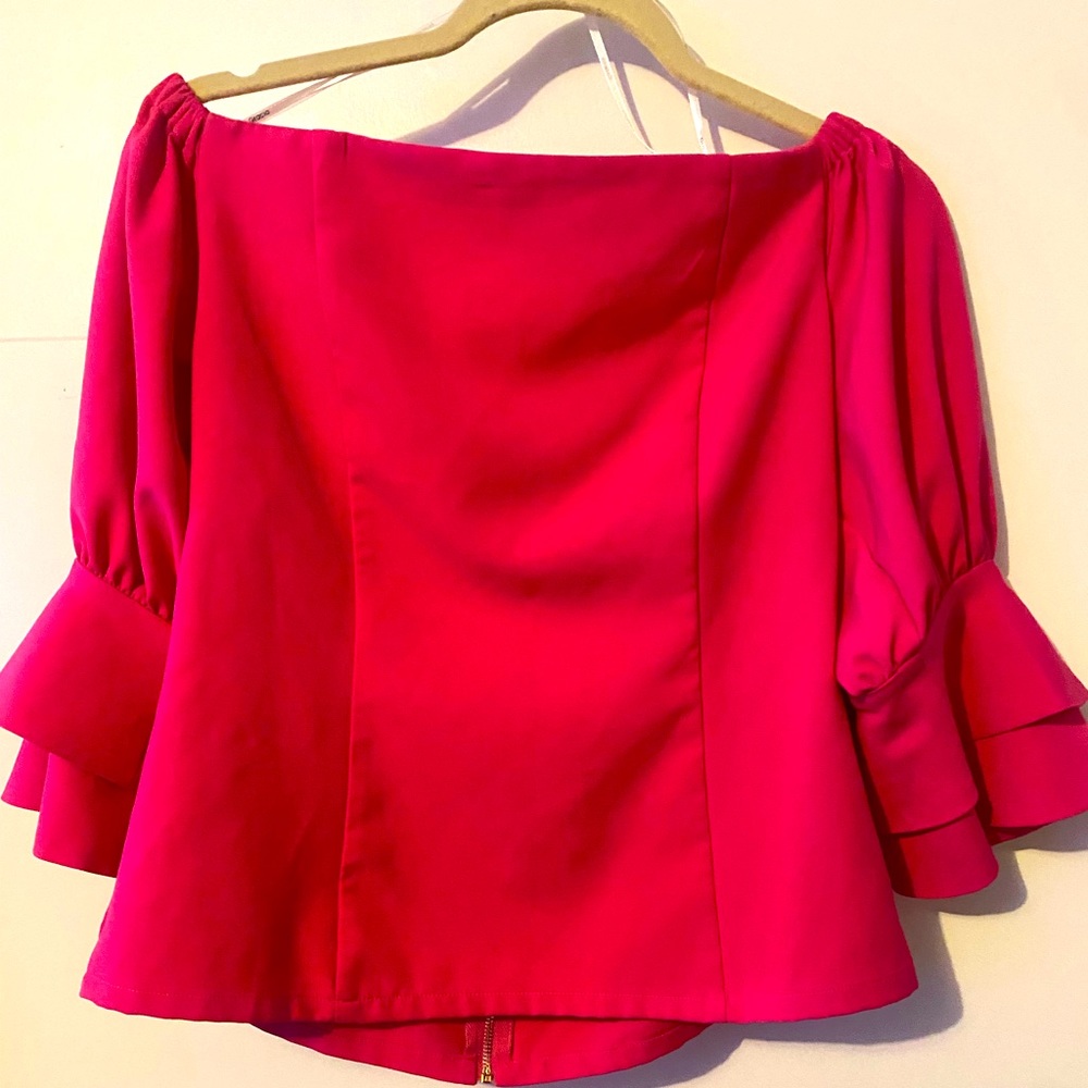 Hot pink blouse
